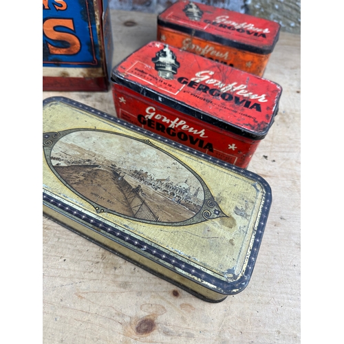 172 - Vintage Advertising Tins including Bartholomew's Maps Shop Display