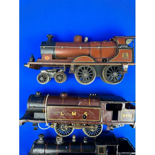 67 - Three Tinplate Clockwork Model Train Engines, German, Hornby etc.