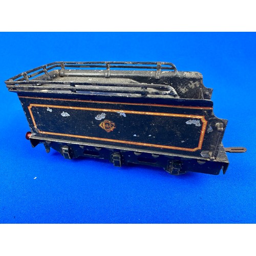 69 - Three Assorted Clockwork Train Engines, mixed makers & Three Tinplate Tenders