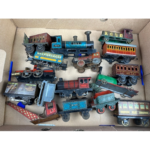 70 - Box of Antique Model Trains mainly French & German