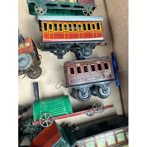 70 - Box of Antique Model Trains mainly French & German