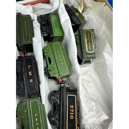 71 - Box of Model Trains, Engines & Tenders mostly Hornby