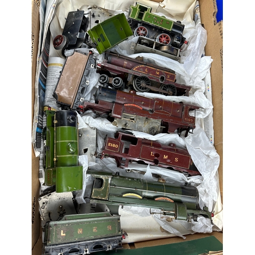 72 - Box of Model Train Engines mostly Hornby