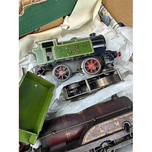 72 - Box of Model Train Engines mostly Hornby