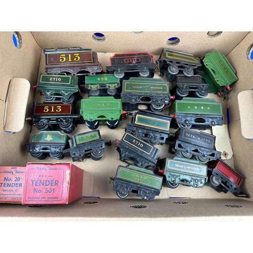 73 - 19 Tinplate Model Train Tenders of Various Makes