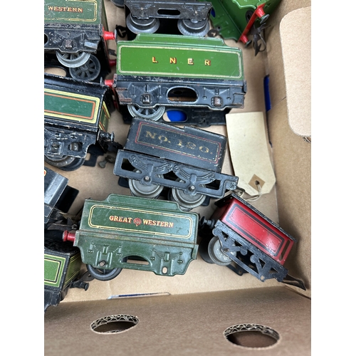 73 - 19 Tinplate Model Train Tenders of Various Makes