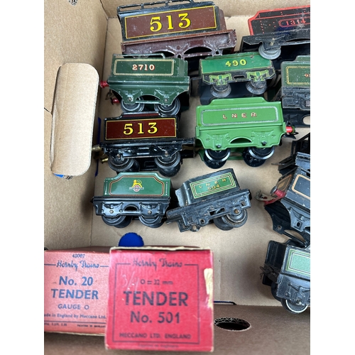 73 - 19 Tinplate Model Train Tenders of Various Makes