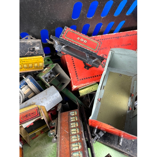 76 - Large Plastic Crate of Assorted Vintage Model Train & Railway Items