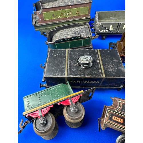 78 - Assorted Large Scale Vintage Model Train Carriages & Trucks etc.