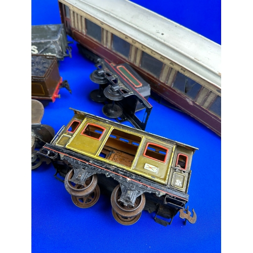 78 - Assorted Large Scale Vintage Model Train Carriages & Trucks etc.