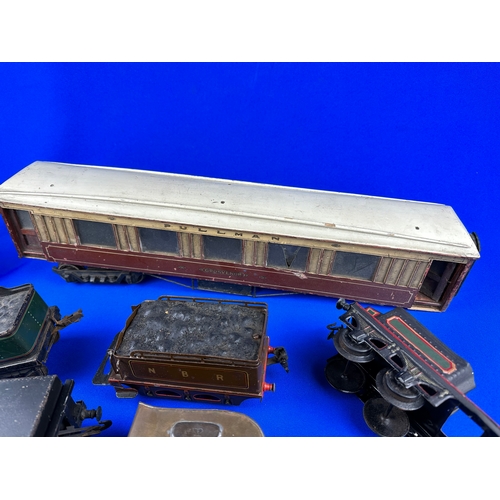 78 - Assorted Large Scale Vintage Model Train Carriages & Trucks etc.