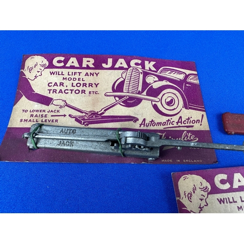 79 - Two Vintage Fairylite Car Jacks with Original Cards