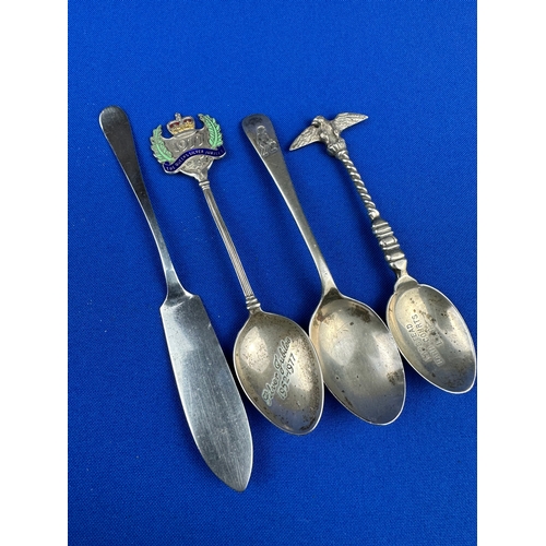 10 - Three Hallmarked Silver Teaspoon & One Butter Knife 50.8g