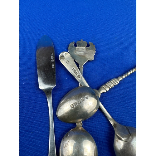 10 - Three Hallmarked Silver Teaspoon & One Butter Knife 50.8g