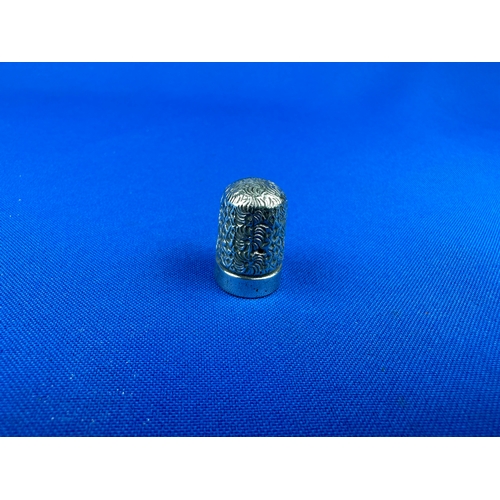 2 - Hallmarked Silver Thimble