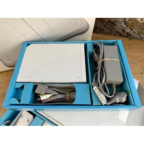 355 - Nintendo Wii Console, Controller, Leads etc. With Wii Fit Board