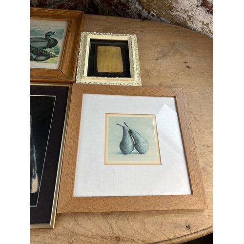 217 - Three Prints and Picture Frame - Nice Wooden Frames