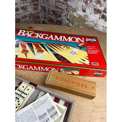 357 - Backgammon, Multi Game Compendium & Jenga