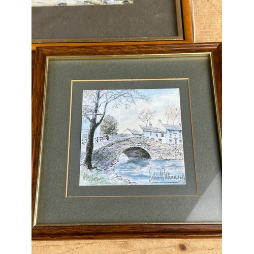 218 - Two Small Watercolour Paintings by Colin Williams & One Print