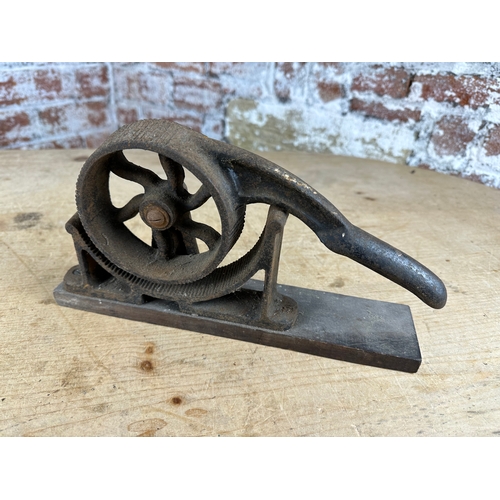 130 - Antique Spoke Wheel Cork Press