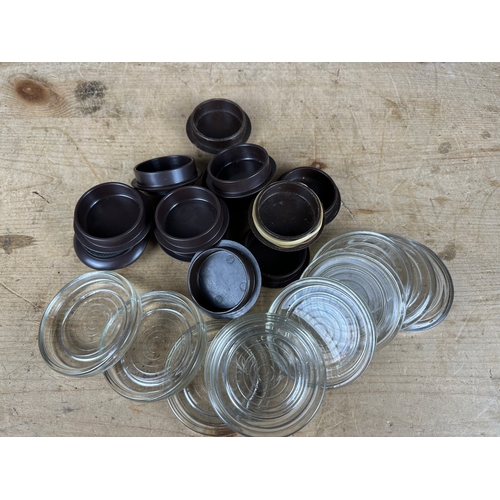 135 - Group of Glass & Plastic Castor Cups