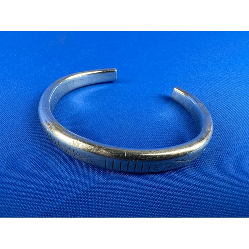 13 - Vintage Boho Ethnic Coin Silver Cuff Bracelet Handmade from Rupees 73g