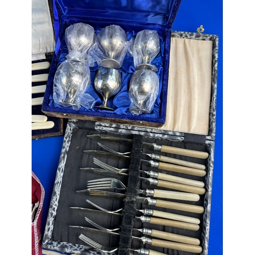 123 - Collection of EPNS and Stainless Steel Vintage Cutlery etc. Boxed.