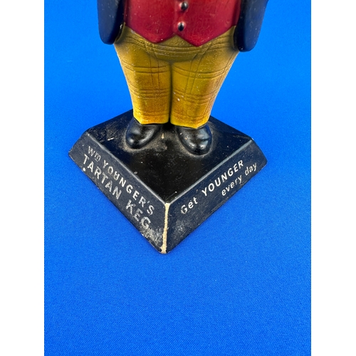 124 - William Youngers Tartan Keg Bar Advertising Figure - Breweriana Interest