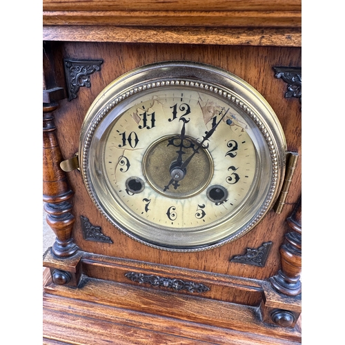 40 - Antique Mantle Clock, Ticks & Chimes - English Movement