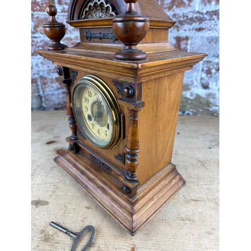 40 - Antique Mantle Clock, Ticks & Chimes - English Movement