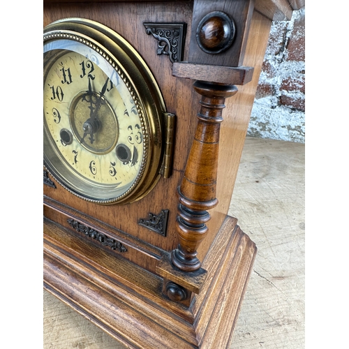 40 - Antique Mantle Clock, Ticks & Chimes - English Movement