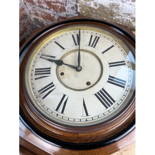 41 - Ansonia Regulator Wall Clock. Ticking - Good Clean Example