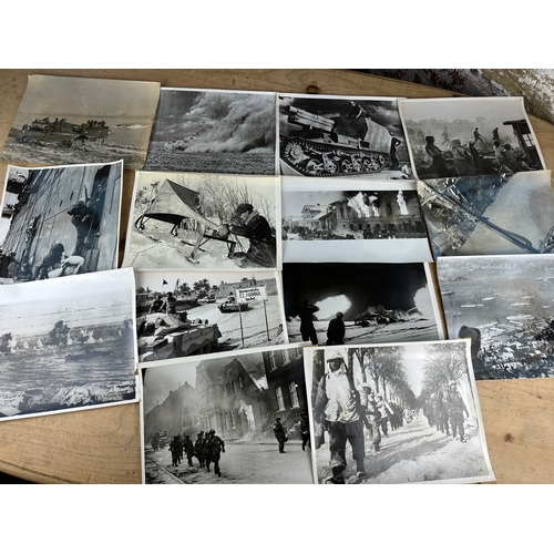 55 - Collection of 14, Official War Office, U.S.A & U.S.S.R. Photographs Including the German Retreat fro... 