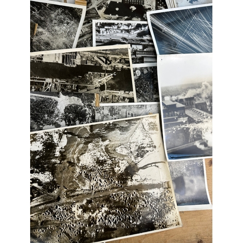 56 - Impressive Collection of 75, Official War Office & Air Force Photographs Depicting Bombing Raids, Re... 