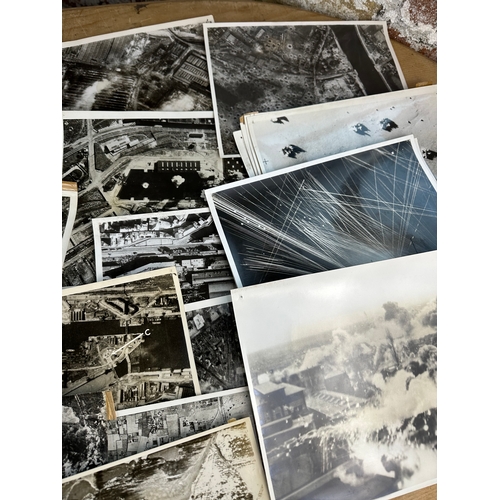 56 - Impressive Collection of 75, Official War Office & Air Force Photographs Depicting Bombing Raids, Re... 