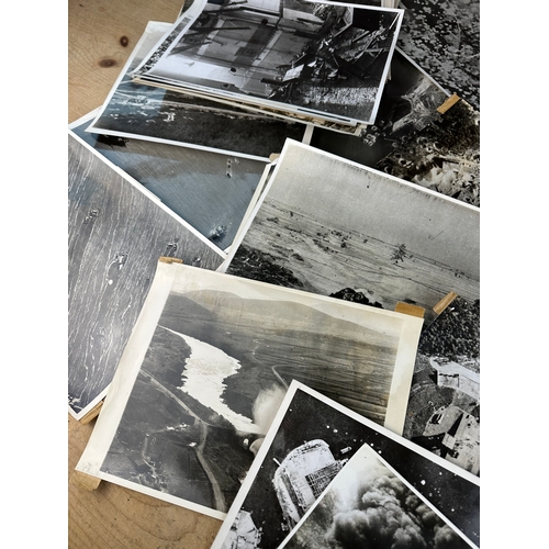 56 - Impressive Collection of 75, Official War Office & Air Force Photographs Depicting Bombing Raids, Re... 