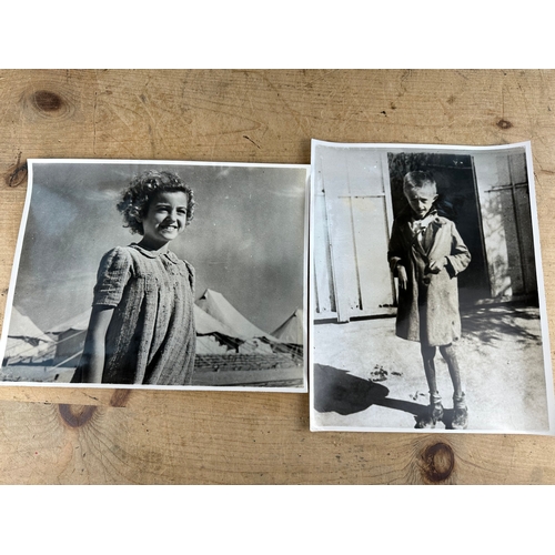 58 - Two Children Of Contrast - Famine in Greece & New Life in Palestine, Official War Office Photograph ... 