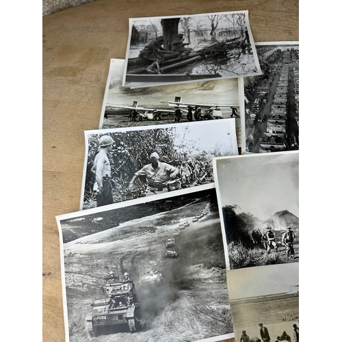 59 - Collection of 13, Official War Office Photographs Depicting Allied Troops.  Taken Over & During WWII... 