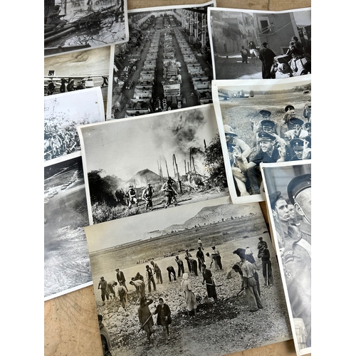 59 - Collection of 13, Official War Office Photographs Depicting Allied Troops.  Taken Over & During WWII... 