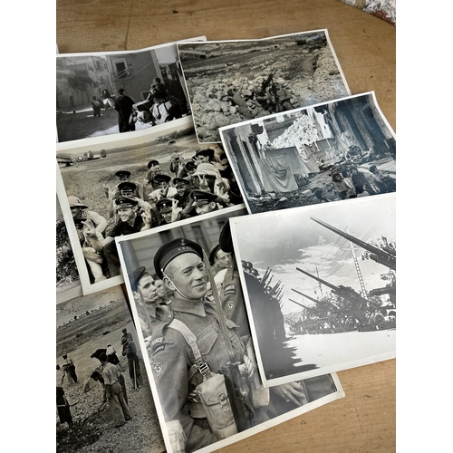 59 - Collection of 13, Official War Office Photographs Depicting Allied Troops.  Taken Over & During WWII... 