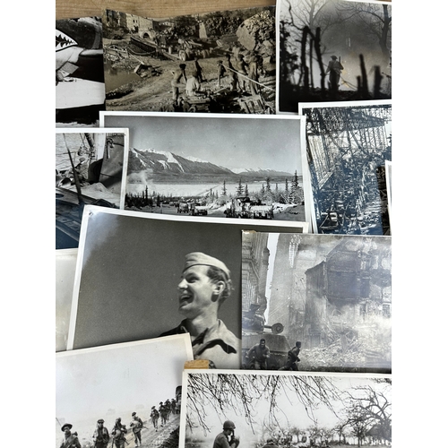 60 - Collection of 12, Official War Office Photographs Depicting American & Canadian Troops Taken Over & ... 