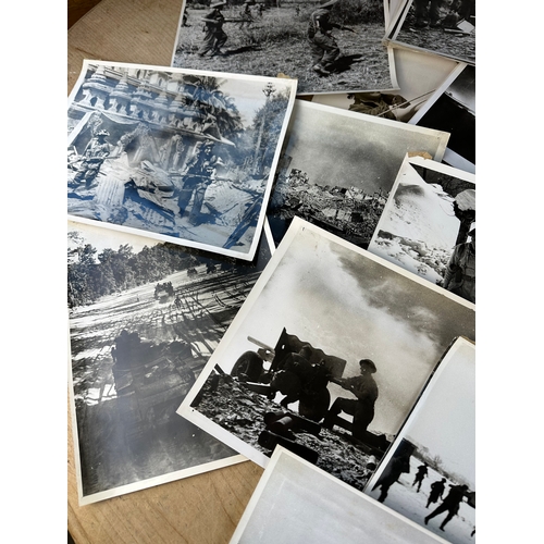 48 - Collection of 50, Official War Office Photographs Depicting British Troops & Battlefield Pictures, T... 