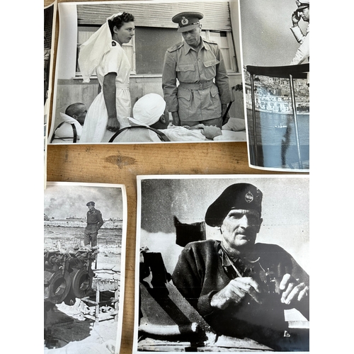 51 - 5 Official War Office Photographs Depicting The King & General Montgomery, Taken Over & During WWII.... 