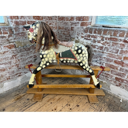 85 - Collinson of Liverpool Dapple Rocking Horse, 136cm long (Base) 118cm Tall (Floor to top of head)