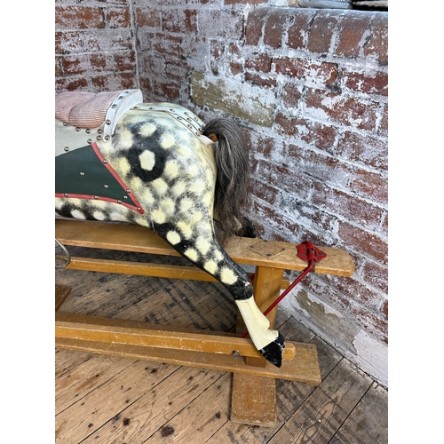 85 - Collinson of Liverpool Dapple Rocking Horse, 136cm long (Base) 118cm Tall (Floor to top of head)