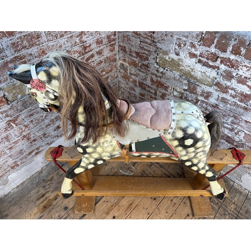 85 - Collinson of Liverpool Dapple Rocking Horse, 136cm long (Base) 118cm Tall (Floor to top of head)