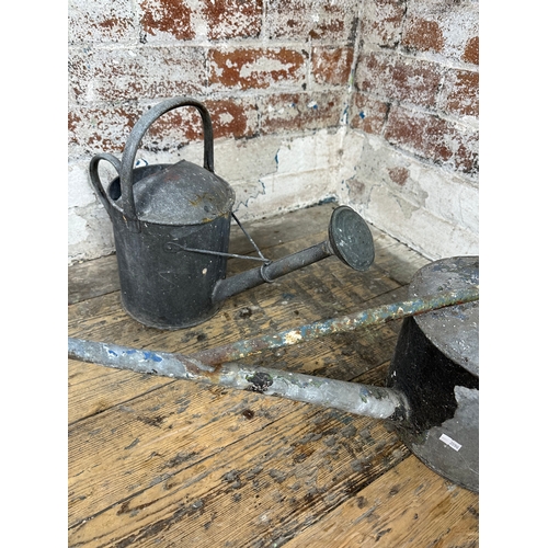 99 - Two Vintage Galvanised Watering Cans