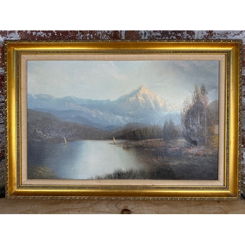 220 - Two Oil Paintings Signed Campbell - 50 x 39cm and 70 x 50cm to frame edges