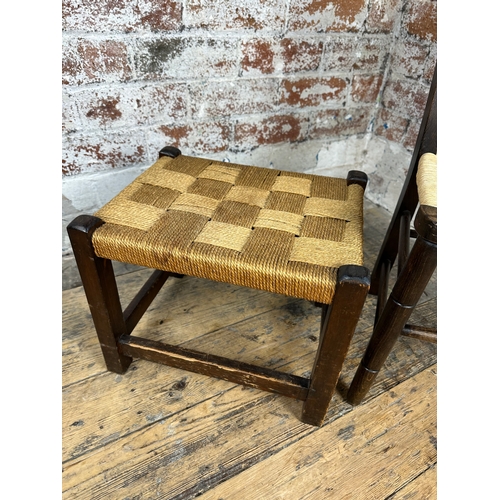 419 - Vintage Childs Chair & Stool