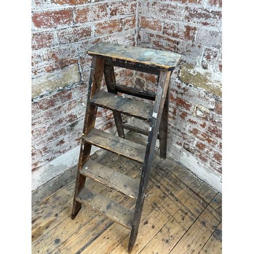 427 - Vintage Wooden Step Ladders